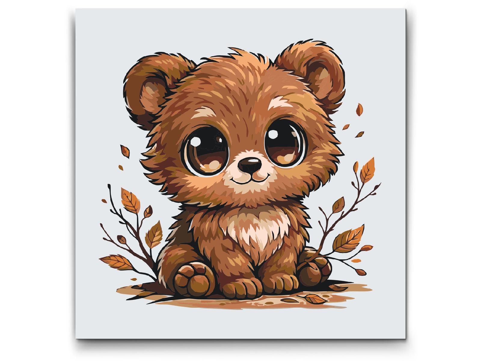 Paint by Numbers - Teddy Bear med Store Øjne