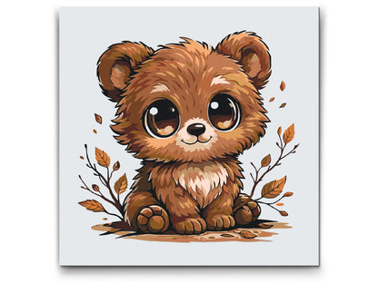Paint by Numbers - Teddy Bear med Store Øjne