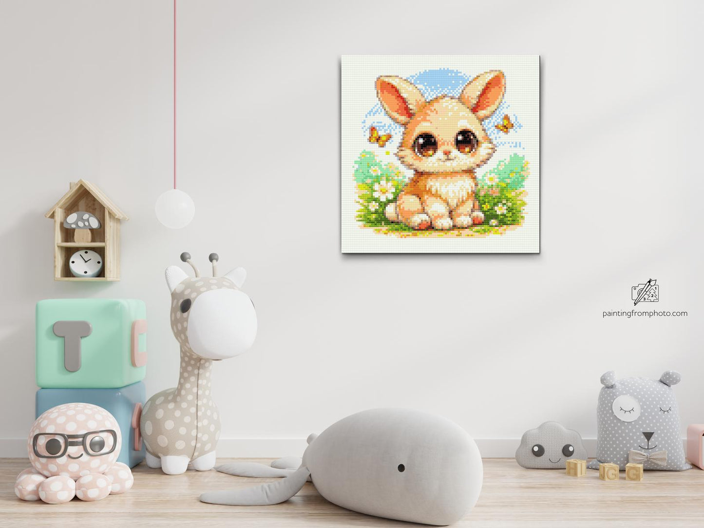 Diamond Painting - Kanin med de Store Øjne