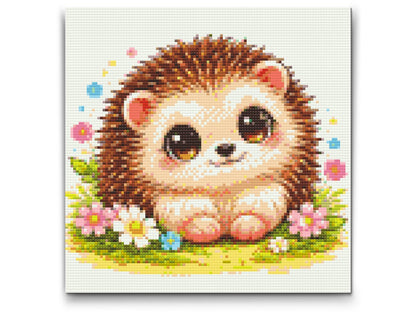 Diamond Painting - Pindsvin med Store Øjne