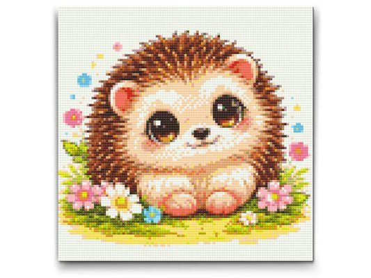 Diamond Painting - Pindsvin med Store Øjne