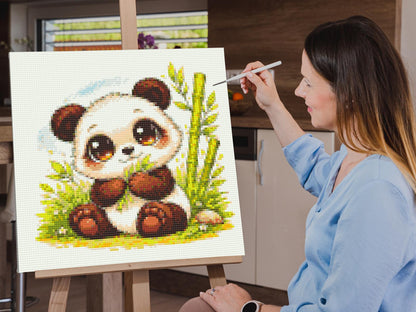 Diamond Painting - Panda med Store Øjne