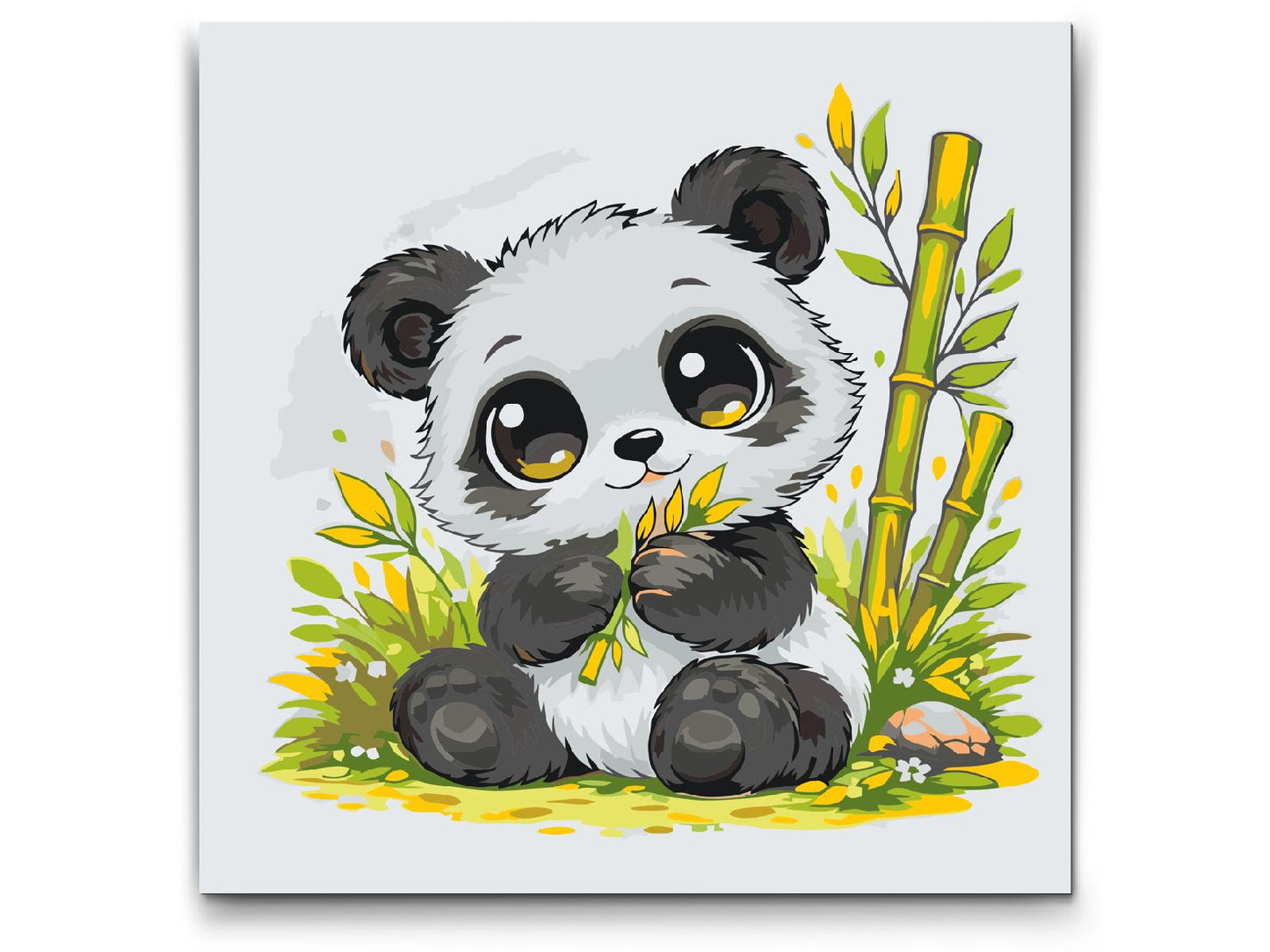 Paint by Numbers - Panda med Store Øjne