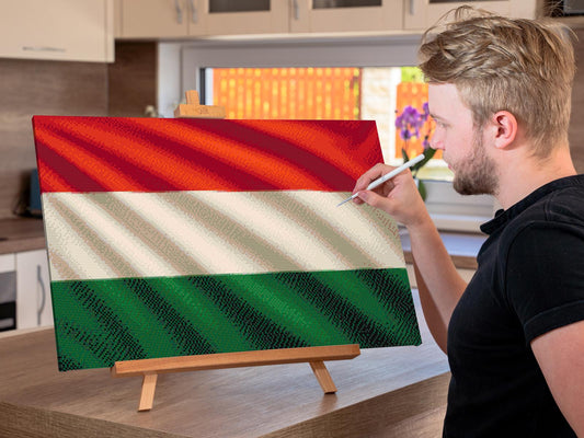 Diamond Painting - Ungarsk flag