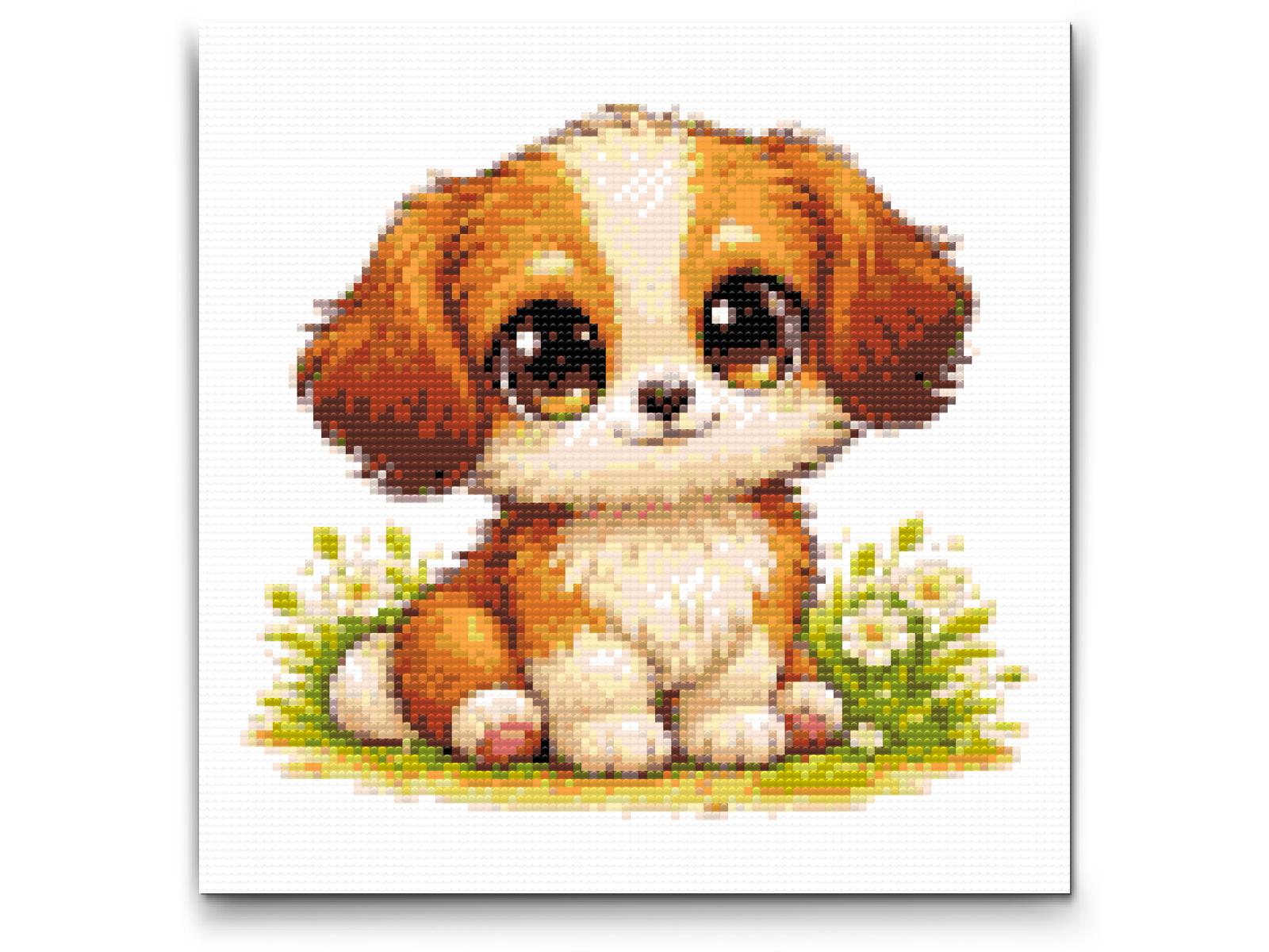 Diamond Painting - Hvalp med Store Øjne