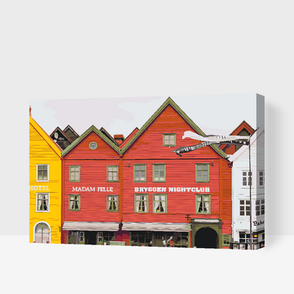 Paint by Numbers - Bryggen, Norge
