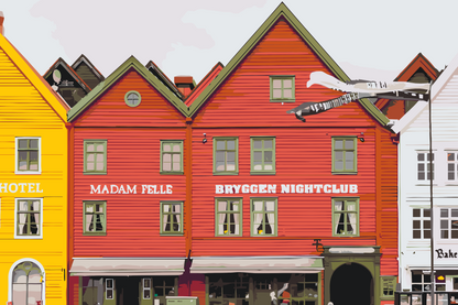 Paint by Numbers - Bryggen, Norge