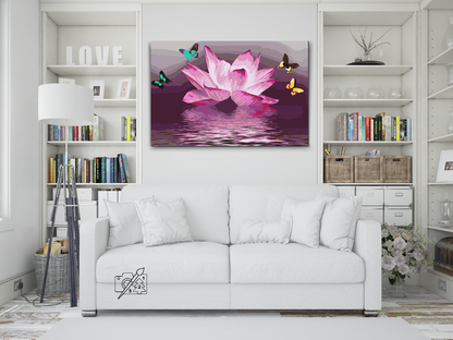 Paint by Numbers - Lotus og Sommerfugl