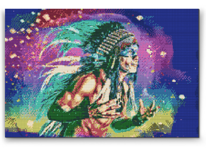 Diamond Painting - Farvet indianer