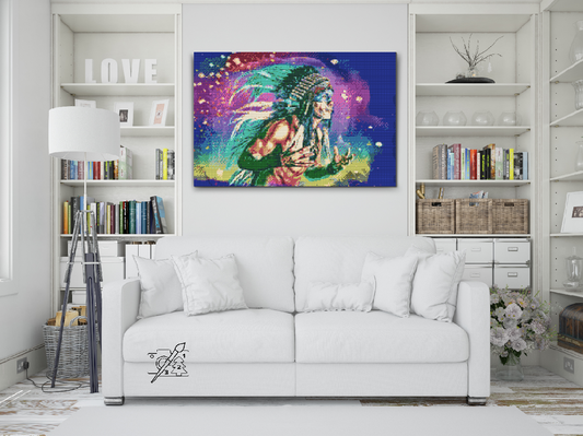 Diamond Painting - Farvet indianer