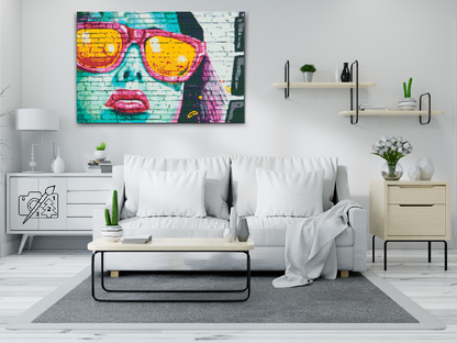 Diamond Painting - Kvinde med lyserøde briller