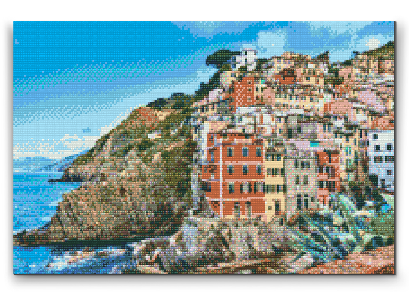 Diamond Painting - Huse ved kysten