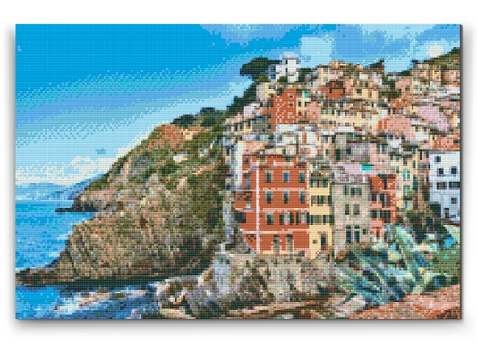 Diamond Painting - Huse ved kysten