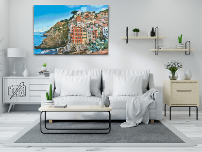 Diamond Painting - Huse ved kysten