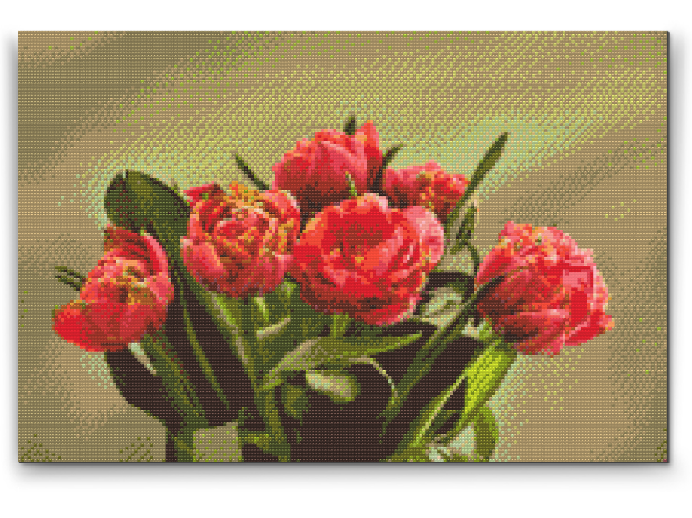 Diamond Painting - Buket røde tulipaner