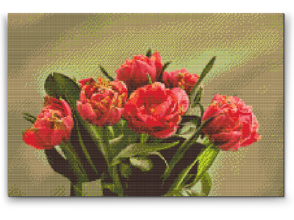 Diamond Painting - Buket røde tulipaner