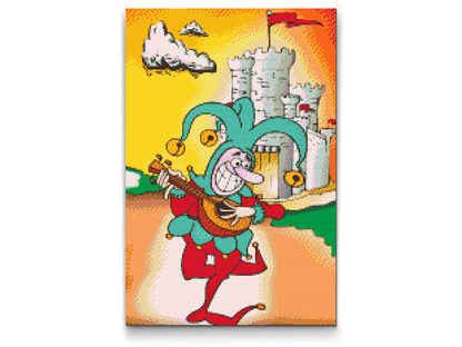 Diamond Painting - Nar, der spiller banjo