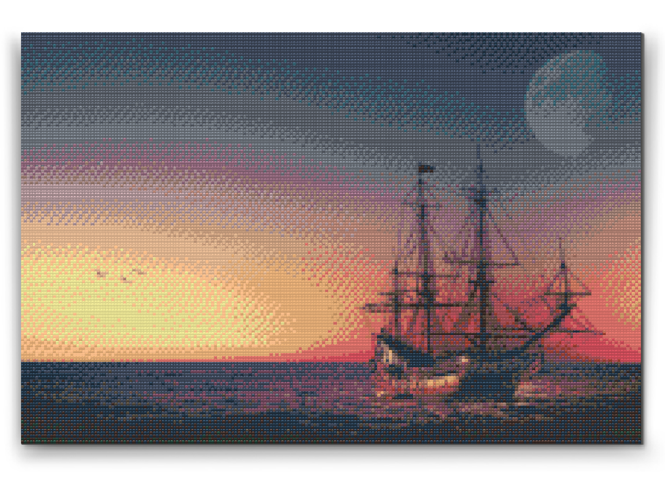 Diamond Painting - Sejlads ved solnedgang