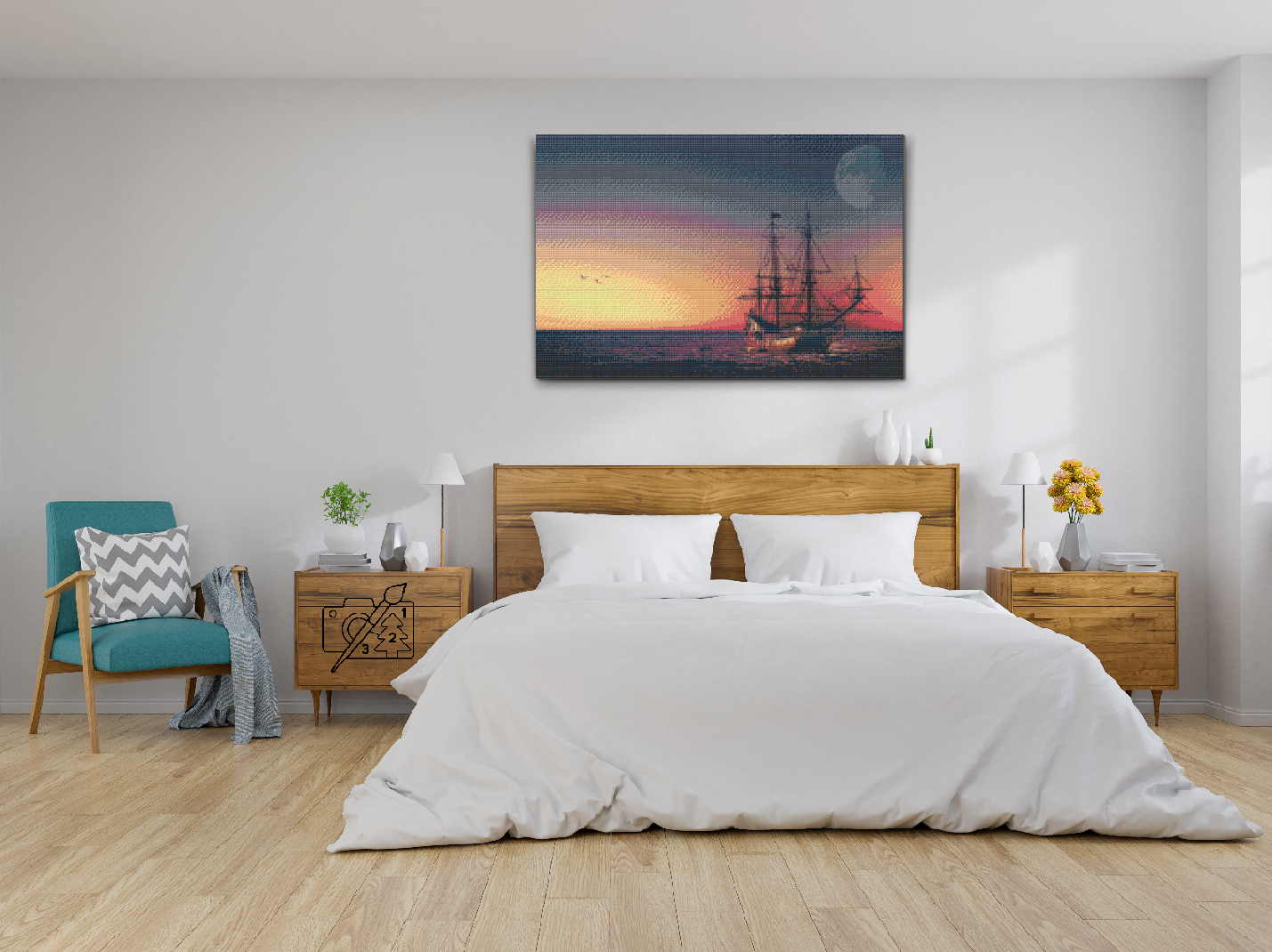 Diamond Painting - Sejlads ved solnedgang