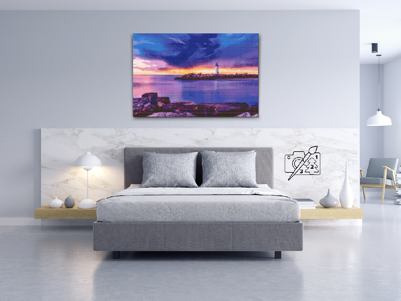 Diamond Painting - Fyrtårn i Santa Cruz