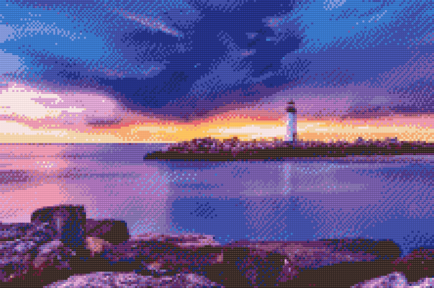 Diamond Painting - Fyrtårn i Santa Cruz