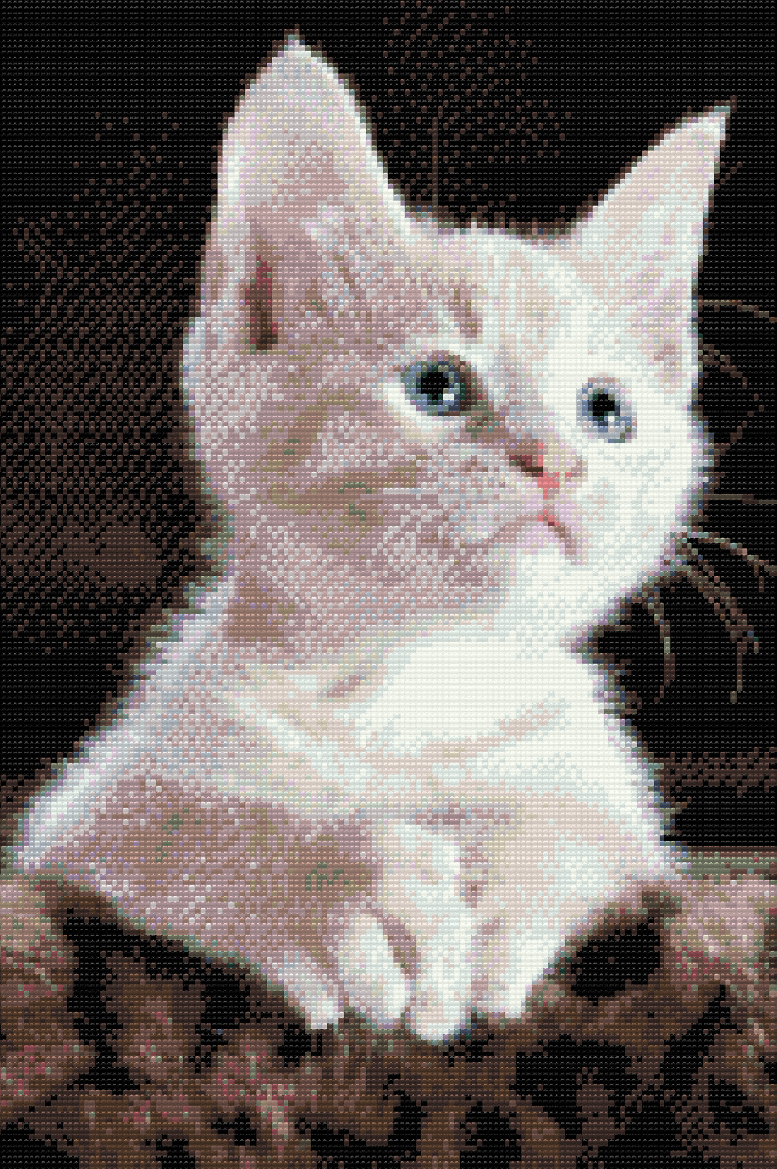 Diamond Painting - Hvid Kat