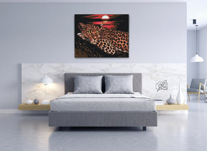 Paint by Numbers - Leopard ved solnedgang