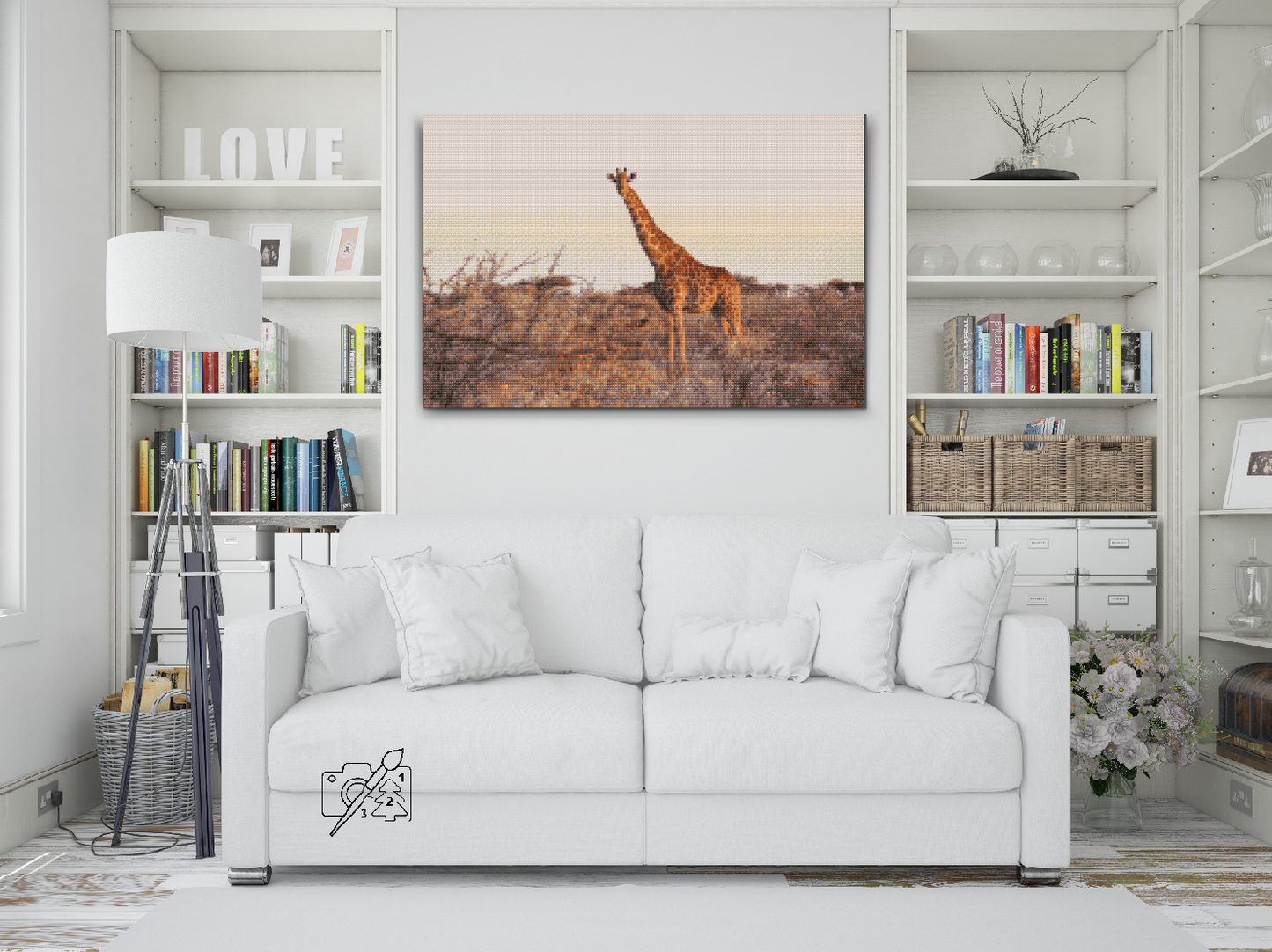Diamond Painting - Giraf i naturen