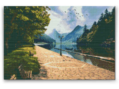 Diamond Painting - Park ved floden