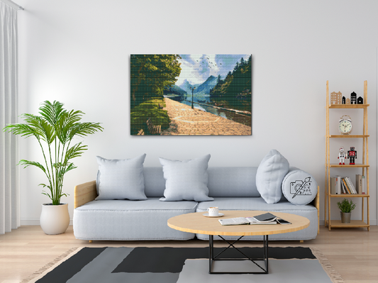 Diamond Painting - Park ved floden
