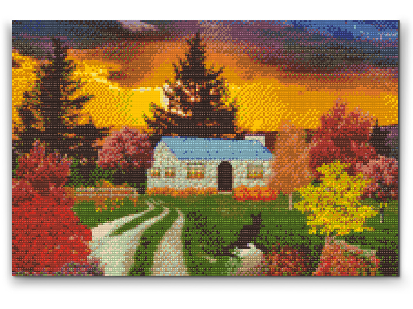 Diamond Painting - Hus i naturen