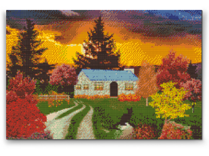 Diamond Painting - Hus i naturen
