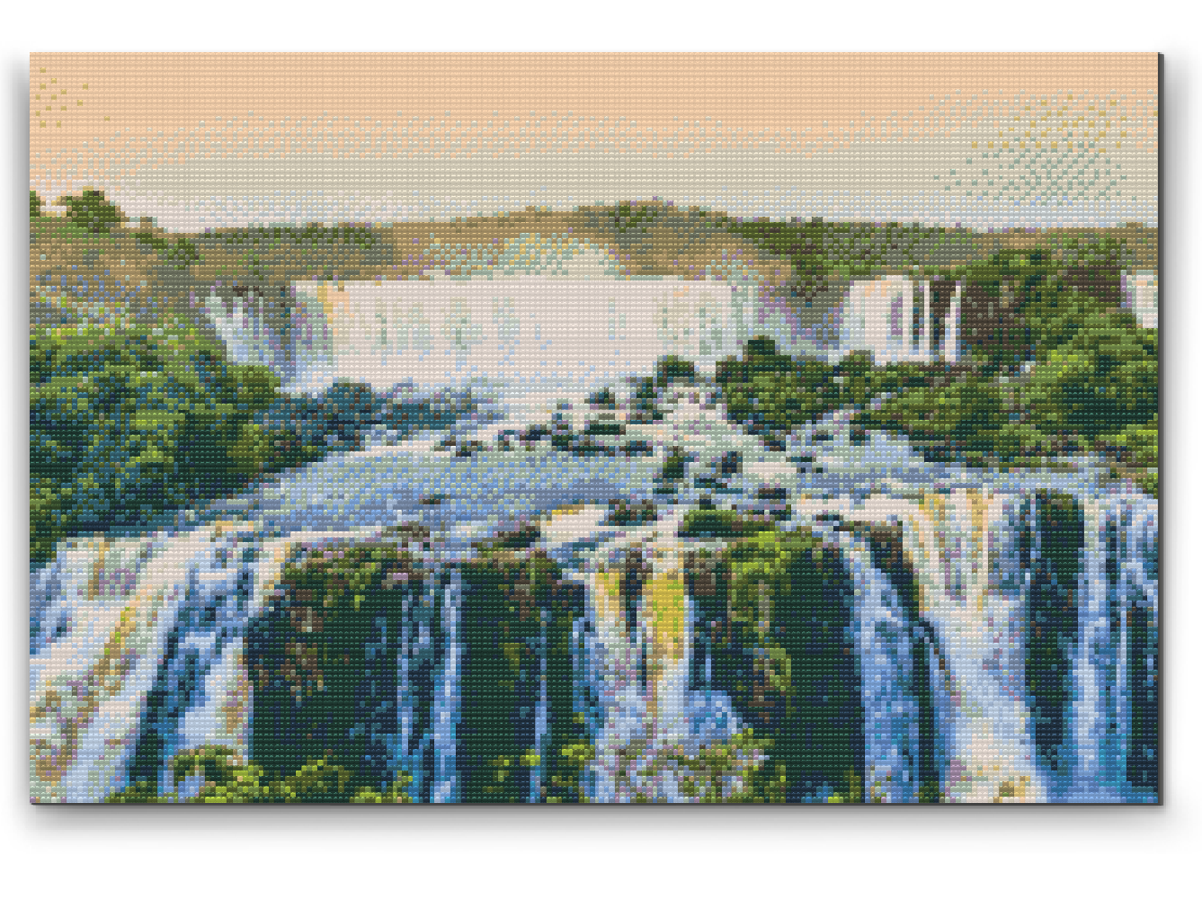 Diamond Painting - Vandfald midt i junglen