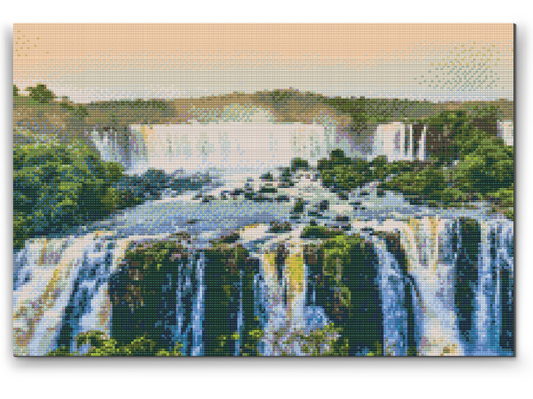 Diamond Painting - Vandfald midt i junglen