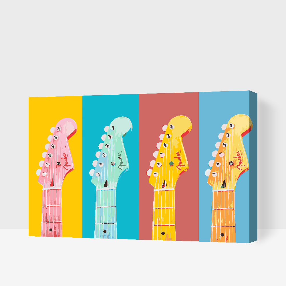 Paint by Numbers - Farverige guitarer