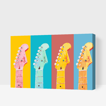 Paint by Numbers - Farverige guitarer
