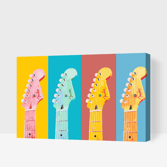 Paint by Numbers - Farverige guitarer