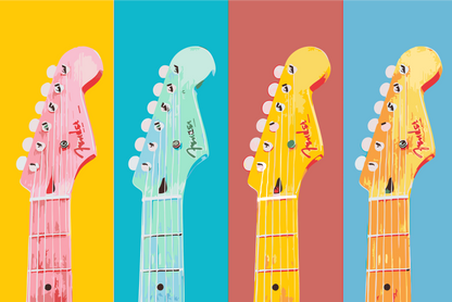 Paint by Numbers - Farverige guitarer