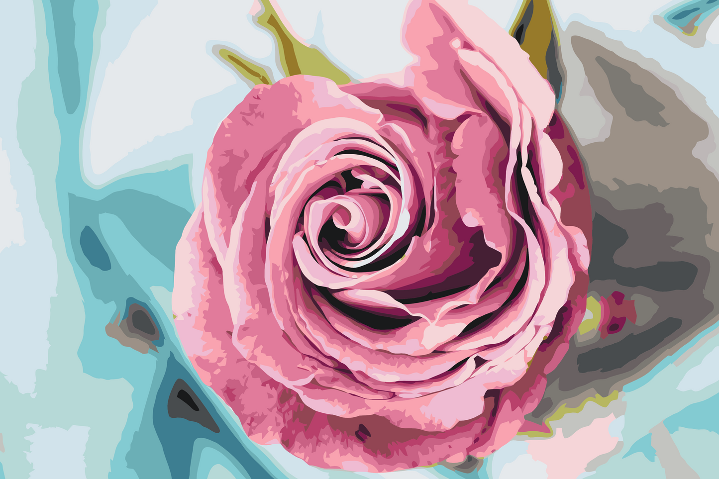 Paint by Numbers - Head of Rose