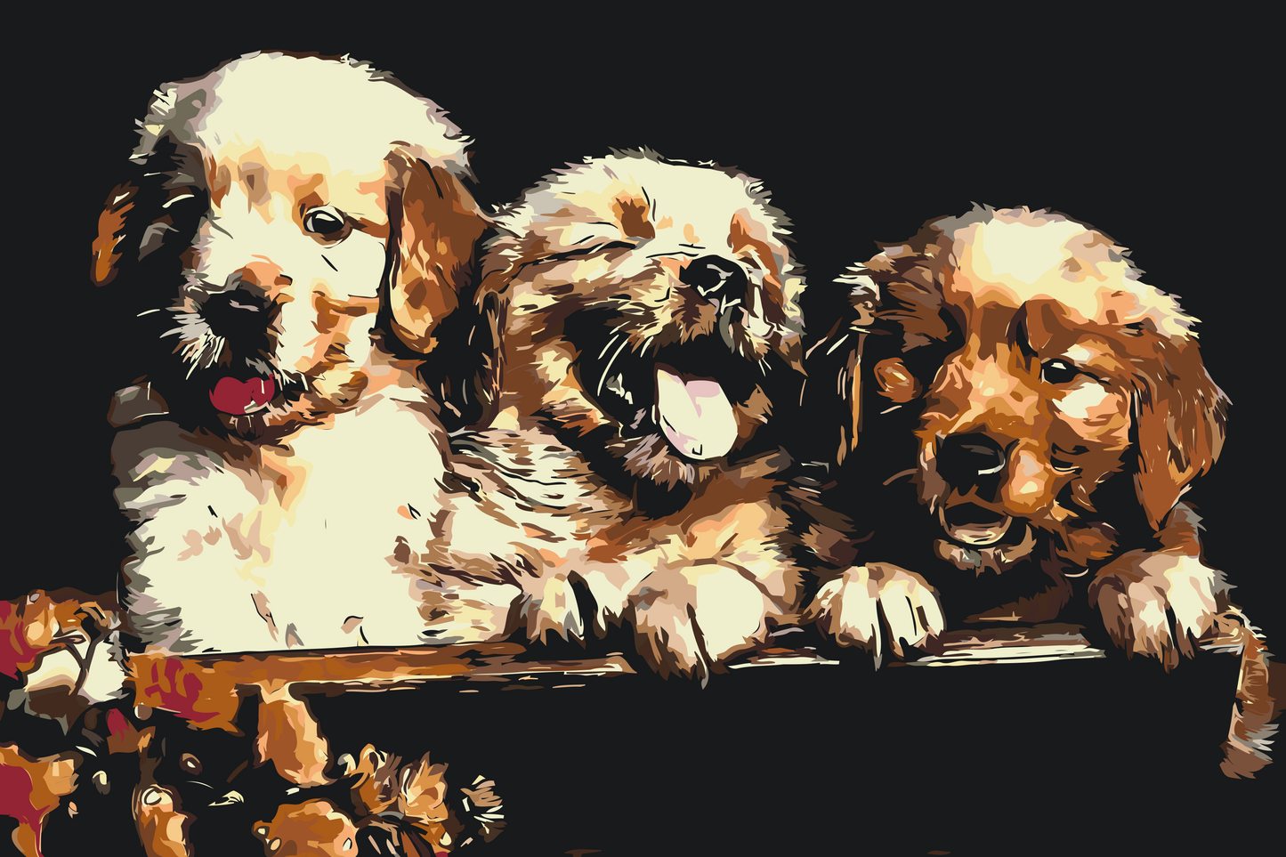 Paint by Numbers - Retriver Puppies