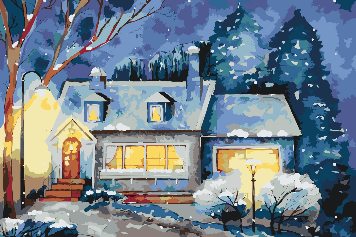 Paint by Numbers - Vinterlandskab