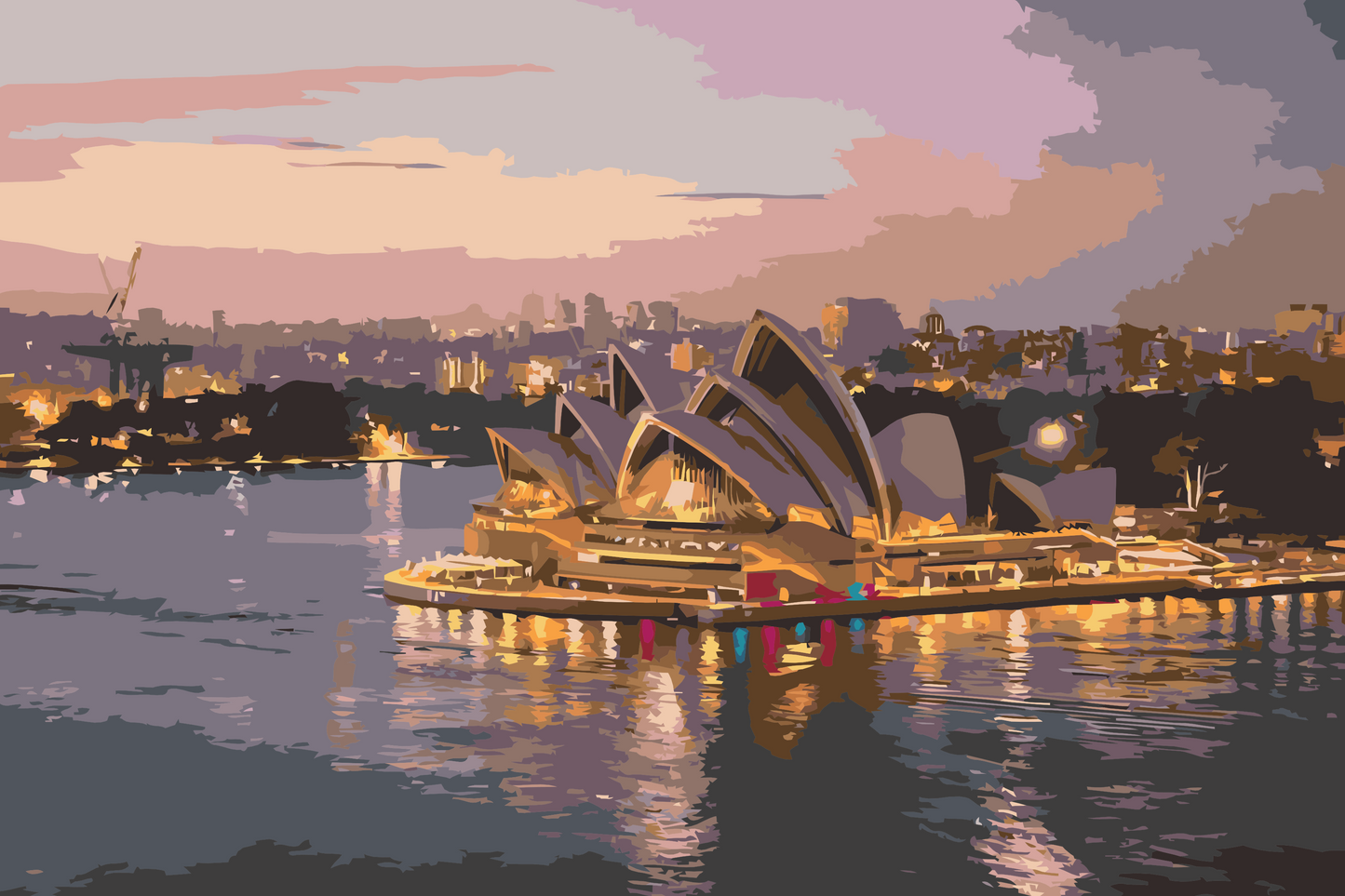 Paint by Numbers - Night Sydney Opera House
