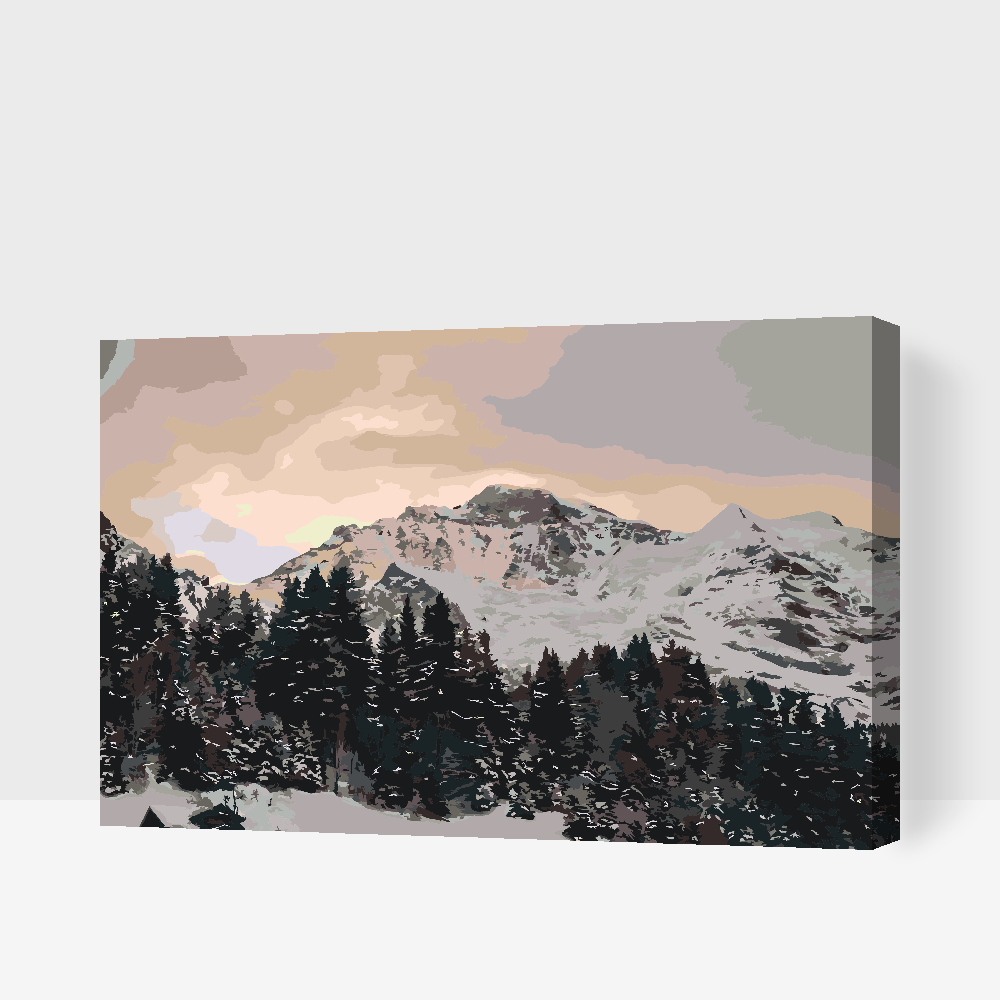 Paint by Numbers - Schweiziske Alper Jungfrau