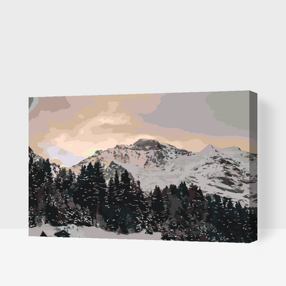 Paint by Numbers - Schweiziske Alper Jungfrau
