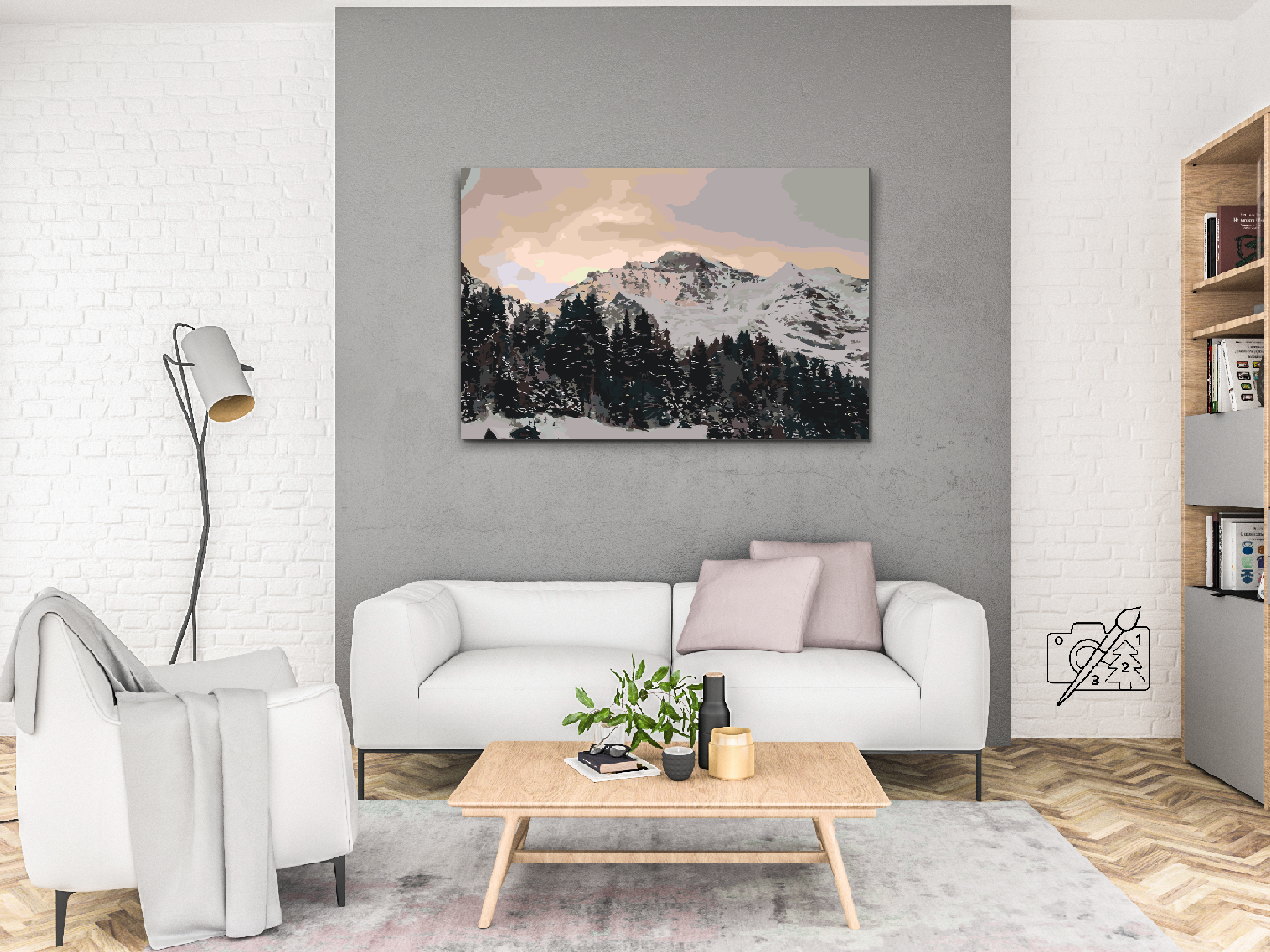 Paint by Numbers - Schweiziske Alper Jungfrau