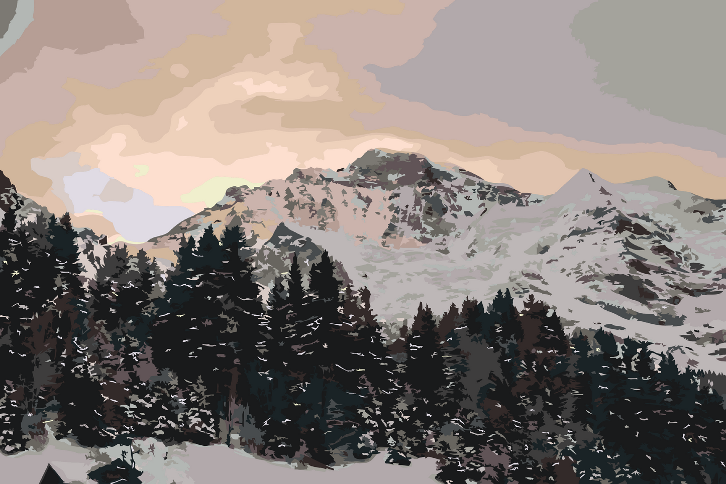 Paint by Numbers - Schweiziske Alper Jungfrau