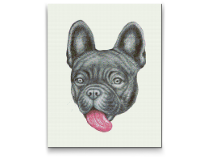 Diamond Painting - Bulldog med tunge ude
