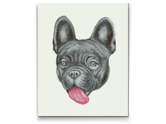 Diamond Painting - Bulldog med tunge ude