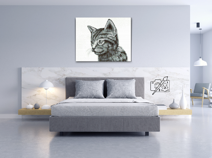 Diamond Painting - Sød sort-hvid killing