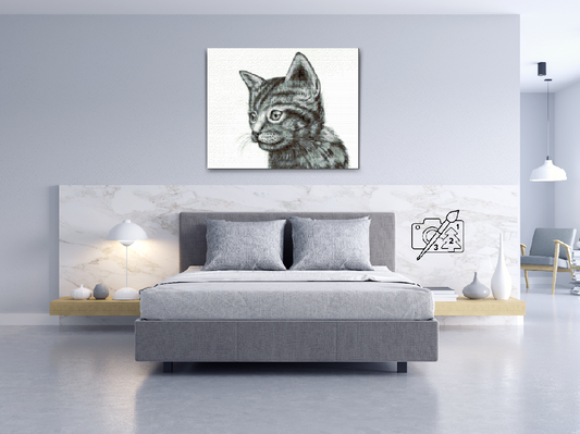 Diamond Painting - Sød sort-hvid killing